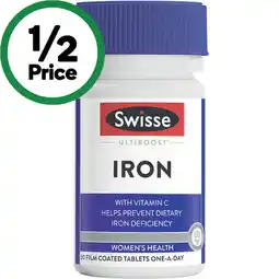 Woolworths Swisse Ultiboost Iron with Vitamin C Tablets offer