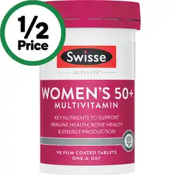 Woolworths Swisse Ultivite Women's 50+ Multivitamin Tablets offer
