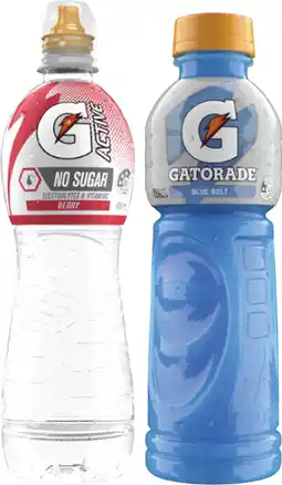 Coles Gatorade Sports Drink or G Active Water 600mL offer