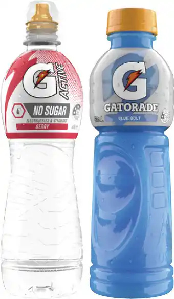 Coles Gatorade Sports Drink or G Active Water 600mL offer