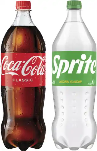 Coca-Cola, Fanta or Sprite Soft Drink 1.25 Litre
