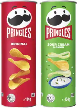 Coles Pringles Potato Crisps-134g offer