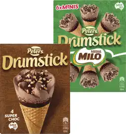 Coles Peters Drumstick Cones-6 Pack 475mL-490mL offer
