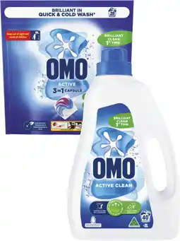 Coles Omo Laundry Liquid 2 Litre or Capsules 28 Pack offer