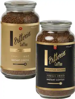 Coles Vittoria Freeze Dried Instant Coffee offer