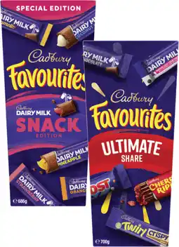 Coles Cadbury Favourites-700g offer