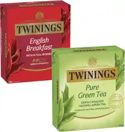 Coles Twinings Tea Bags-100 Pack offer