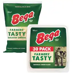 Woolworths Bega Block, Grated or Sliced Cheese 500g – From the Fridge offer