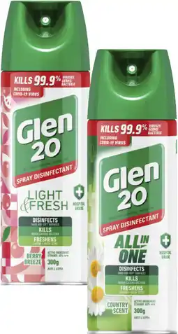 Coles Glen 20 Disinfectant Spray offer