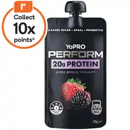 Woolworths YoPRO Perform High Protein Yoghurt Pouch offer