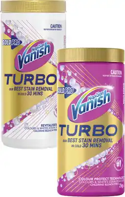 Coles Vanish NapiSan Gold Pro Turbo Stain Remover Powder offer