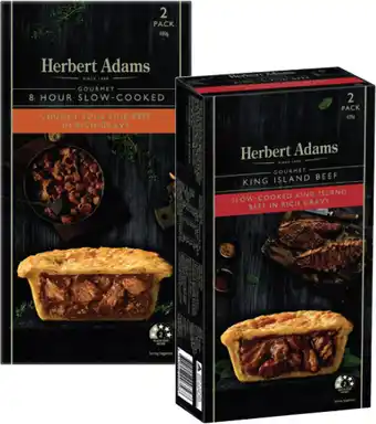 Coles Herbert Adams Slow Cooked Beef Pies 400g-420g offer