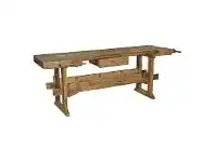 Ipsden Teak Timber Workbench Hall Table, 240cm