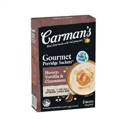 Woolworths Carman’s Porridge Sachets-8 offer