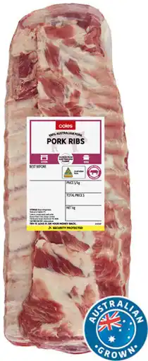 Coles Coles Australian Pork BBQ Ribs offer