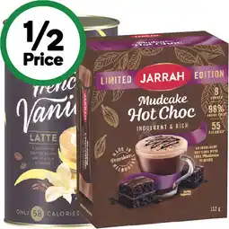 Woolworths Jarrah Hot Chocolate Sachets Pk 10 or Jarrah Coffee Tins 250g offer