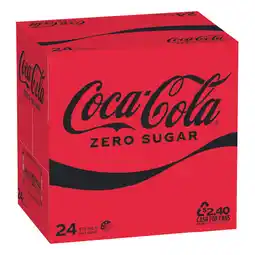 Woolworths Coca-Cola Classic, Zero Sugar or Diet Soft Drink Varieties 24 x 375ml offer