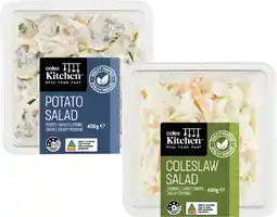 Coles Coles Kitchen Classic Potato, Pasta or Coleslaw Salad 400g offer