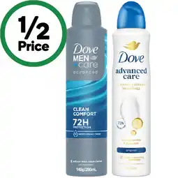 Woolworths Dove Advanced Care 72H Antiperspirant Aerosol Deodorant offer