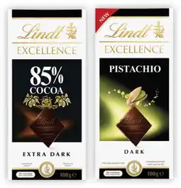 Coles Lindt Excellence Block Chocolate offer