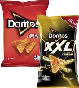 Coles Doritos or XXL Corn Chips 150g-170g offer