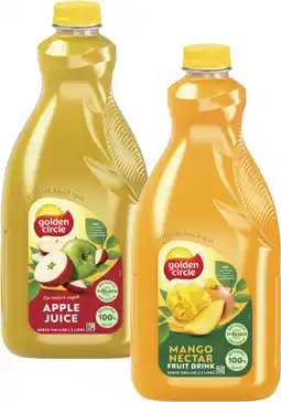 Coles Golden Circle Mango Nectar or Apple Juice 2 Litre offer