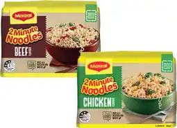 Coles Maggi 2 Minute Noodles 345g-380g offer