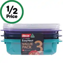 Woolworths Décor Microsafe EasyHeat Container offer