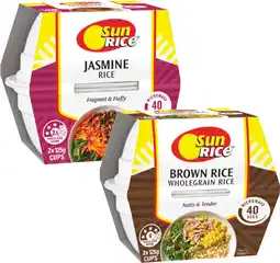 Coles Sunrice Plain Microwave Twin Cup Rice-250g offer
