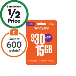 Woolworths amaysim $30 Starter Pack‡ offer