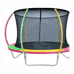 Woolworths Everfit 8FT Trampoline for Kids w/ Ladder Enclosure Safety Net Rebounder Colors offer