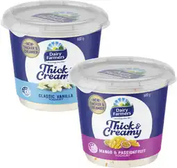 Coles Dairy Farmers Thick & Creamy Yoghurt offer