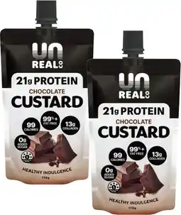 Coles Unreal High Protein Custard Pouch offer