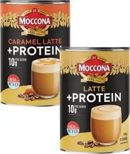 Coles Moccona Latte +Protein Coffee-168g offer