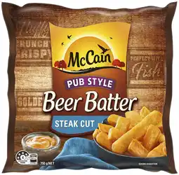 Coles McCain Pub Style Beer Batter Chips offer