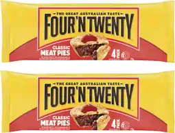 Coles Four'N Twenty Traditional Meat Pies 700g offer
