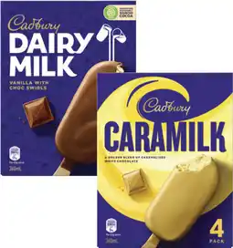 Coles Cadbury Dairy Milk Sticks-6 Pack 300mL-360mL offer