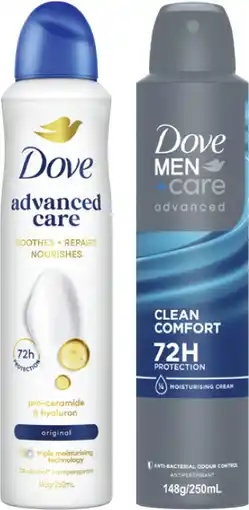 Coles Dove Advanced 72hr Aerosol Deodorant offer