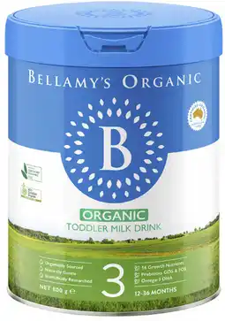 Coles Bellamy's Organic Step 3 Toddler Milk Drink offer
