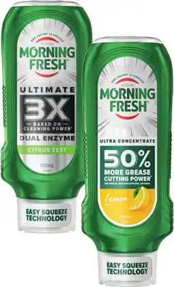 Coles Morning Fresh Easy Squeeze Dishwashing Liquid-600mL offer