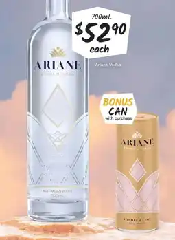 Cellarbrations Ariane Vodka offer