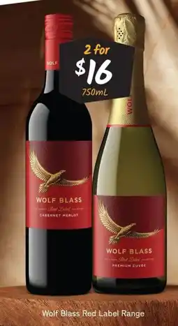 Cellarbrations Wolf Blass Red Label Range offer