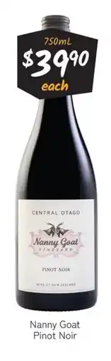 Cellarbrations Nanny Goat Pinot Noir offer