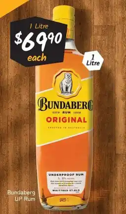 Cellarbrations Bundaberg UP Rum offer