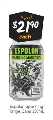 Cellarbrations Espolon Sparkling Margarita offer