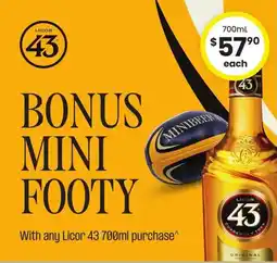 The Bottle O Licor 43 offer
