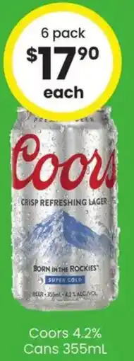 The Bottle O Coors Crisp Refreshing Lager offer