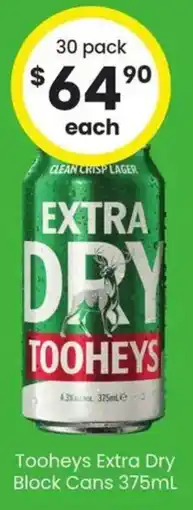 The Bottle O Tooheys Extra Dry Block Cans offer