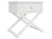 LivingStyles Hastings Wooden Cross Leg Side Table offer