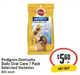 IGA Pedigree Dentastix Daily Oral Care 7 Pack Selected Varieties offer